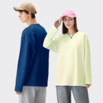 QXK2521, 230G-20S Long Sleeve T-shirt Ribbed Cuffs