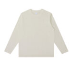 QXK2521, 230G-20S Long Sleeve T-shirt Ribbed Cuffs - 图片 2