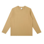 QXK2521, 230G-20S Long Sleeve T-shirt Ribbed Cuffs - 图片 3